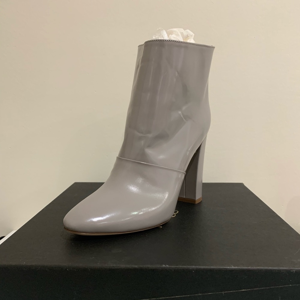 J. Crew Adele Glossy Leather Ankle Boot